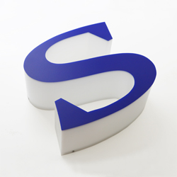 3d acrylic logo with vinyl